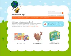 Screenshot of website homepage.